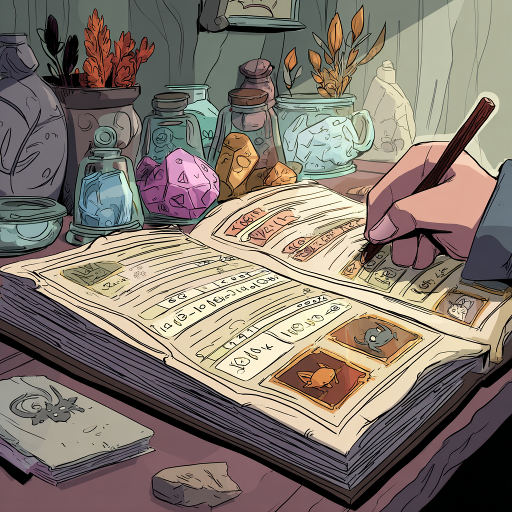 Book with crafting notes