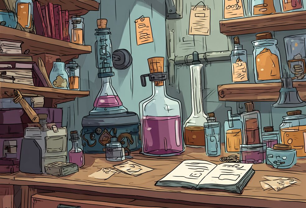 An alchemist's workshop