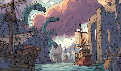 Hydra Emerging from Dark Waters