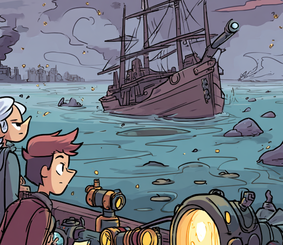 Fantasy investigators at the docks